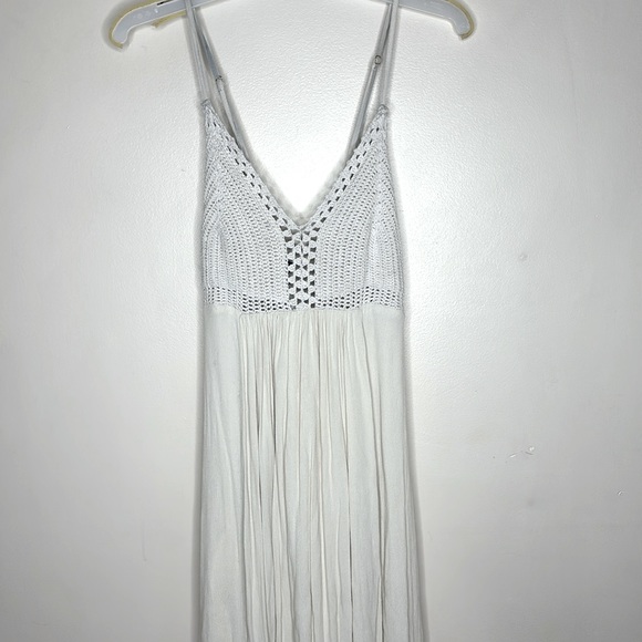 Lulus | Cream Crochet Top Maxi Dress | Beach Wedding | Vacation | Boho Vibes M - Picture 2 of 11